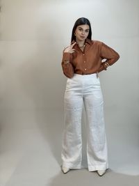 Calca PantalonaLinho Lux Branca