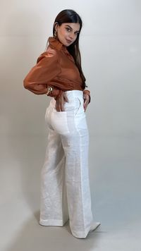 Calca PantalonaLinho Lux Branca