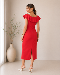 Vestido Md C/Babado Gola 