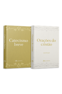 Kit: Pocket Orações do cristão: latim-português — Capa dura e Pocket Catecismo breve — Capa dura — 2 volumes