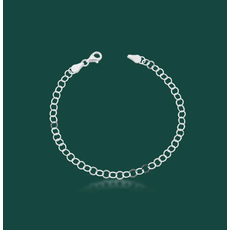 Pulseira elos redondos 4mm tam. 18