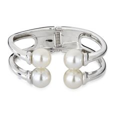 Bracelete 2 garras pérolas