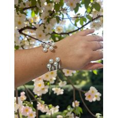 Bracelete pérolas 4 garras