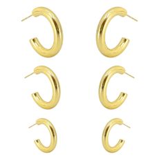 Brinco Argola Tubo Dourada 