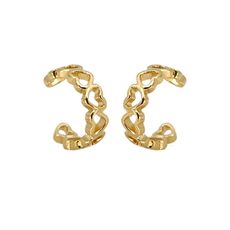 Ear Cuff (piercing fake) Corações Entrelaçadoss 