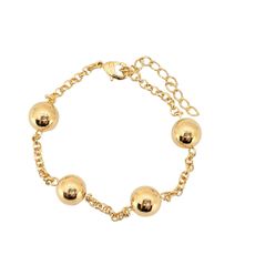 Pulseira esferas douradas