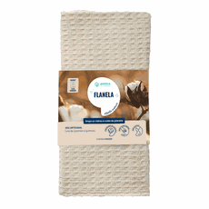 Flanela Orgânica Bege 40x40cm - Positiv.a