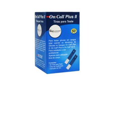 TIRAS P/ TESTE DE GLICOSE ON CALL PLUS CX C/50