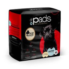 Tapete Higiênico Dr. Pads Vip Black 80x60 para Cães 30 Unidades