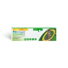 Nexgard Combo Antipulgas, Sarna e Vermes para Gatos de 2,5 a 7,5 kg 0,9 ml 3Un.\n
