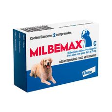  Vermifugo Elanco Milbemax para Cães de 5kg a 25kg com 2 Comprimidos