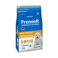 Ração Premier para Cães Filhotes de Raças Pequenas Ambientes Internos Sabor Frango e Salmão - 1kg\n