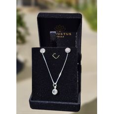 Conjunto Ponto de Luz Zirconia Prata