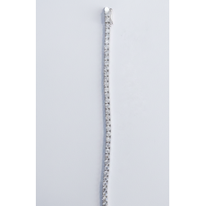 Pulseira Riviera de Moissanita 3 Milímetros de Prata