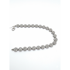 Pulseira Flores de Zirconias de Prata