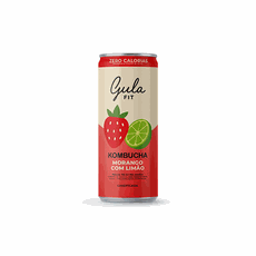 Kombucha Lata - Morango com Limão - 269ml - Gula Fit