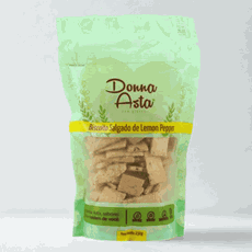 Biscoito Salgado Sabor Lemon Pepper - 150g - Donna Asta