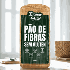Pão de Fibras Sem Glúten/Açúcar/Lactose - 400g - Donna Asta