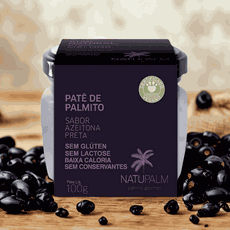Patê de Palmito Azeitona Preta - 100g - Natupalm