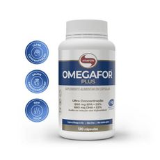 OMEGAFOR® PLUS: Ômega 3 Alta Concentração EPA DHA 120 Caps