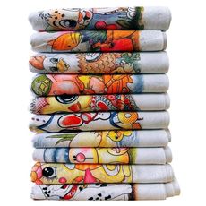 PANO DE PRATO BRANCO COM ESTAMPA 45CM X 75 CM