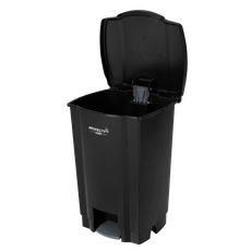 LIXEIRA 50L PEDAL QUADRADA BLACK