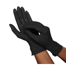 LUVA NITRILICA PRETA C\/100 UNID