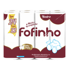 PAPEL HIGIENICO 030M FL DUPLA FOFINHO NEUTRO C\/24RLS 1881