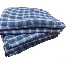 PANO DE CHAO XADREZ AZUL 42CM X 68CM