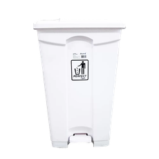 LIXEIRA 100L PEDAL QUADRADA BRANCA - REF 380032