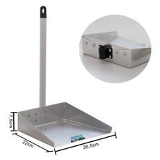 PA DE LIXO LIXO DE ALUMINIO PEQUENA CABO LONGO 80CM REF 033