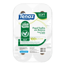 PAPEL TOALHA BOBINA 20X200 MILI SOFT RV000617 C\/6RLS