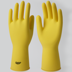 LUVA SANRO LATEX TOP FORRADA AMARELA G