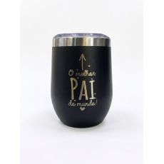 Copo Térmico Cuia -"Melhor Pai do Mundo" 350ml com Tampa