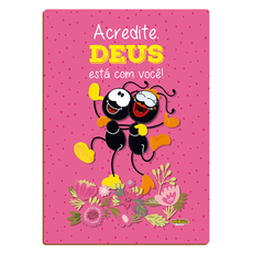 Placa Decorativa em MDF Smilinguido - Acredite. Deus está com Você