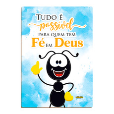 Placa Decorativa em MDF Smilinguido - Tudo nas Mãos de Deus