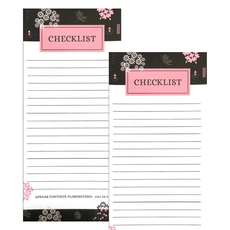 Bloco Checklist Luz e Vida - Preto e Rosa