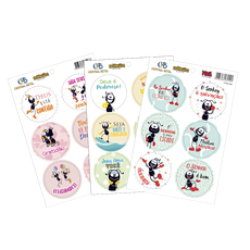 Kit Cartelas Adesivas Smilinguido - 9 unidades