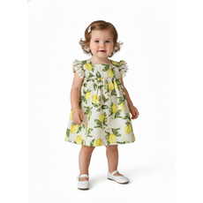 Vestido Infantil 100% Algodão - Limão