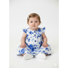 Vestido de Bebê 100% Algodão - Rafaela