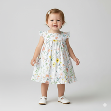 Vestido Infantil 100% Algodão - Malu