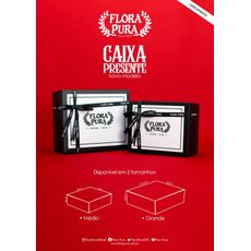 CAIXA PRESENTE PRETA G FLORA PURA