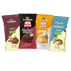 Minibolos Variados Sem Glúten, Sem Lactose, Sem Leite, Menos Açúcar 4 unds 160G