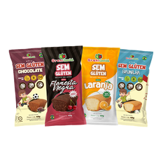 Combo Minibolos Variados Sem Glúten, Sem Lactose, Sem Leite, Menos Açúcar 4 unds 160G