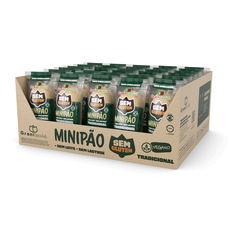 Display Minipão Vegano 15 unds. Sem Glúten, Sem Leite, Sem Lactose 1,05kg - Grani Amici