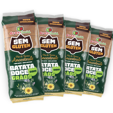 Combo 4 unds. Pães Batata Doce com Grãos Sem Glúten, Sem Leite, Sem Lactose - Grani Amici