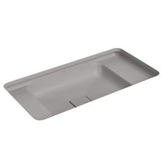 CUBA RETANGULAR DE EMBUTIR COM MESA 60CM SOFT ANTRACITE - SOFT ANTRACITE