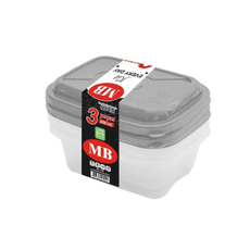 CJ CAIXA ORGANIZADORA RETANGULAR EVERYDAY 800ML C 3 MB