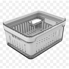 ORGANIZADOR CLEAR FRESH COM CESTO 2 2L NATURAL