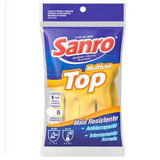LUVA LATEX SANRO TOP AMARELA GDE